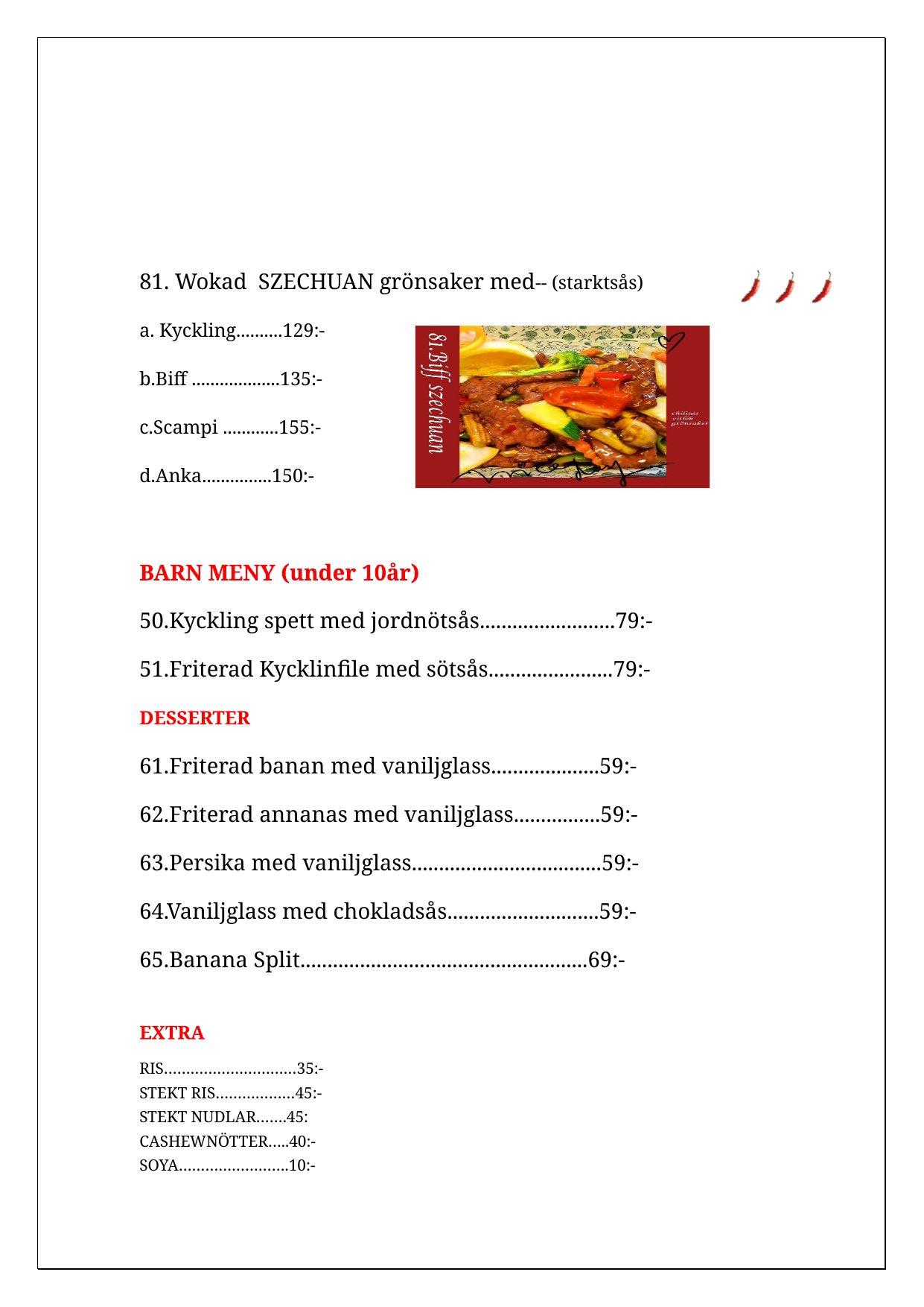 Koh Chang Restaurang · Märsta – Meny, sida 5
